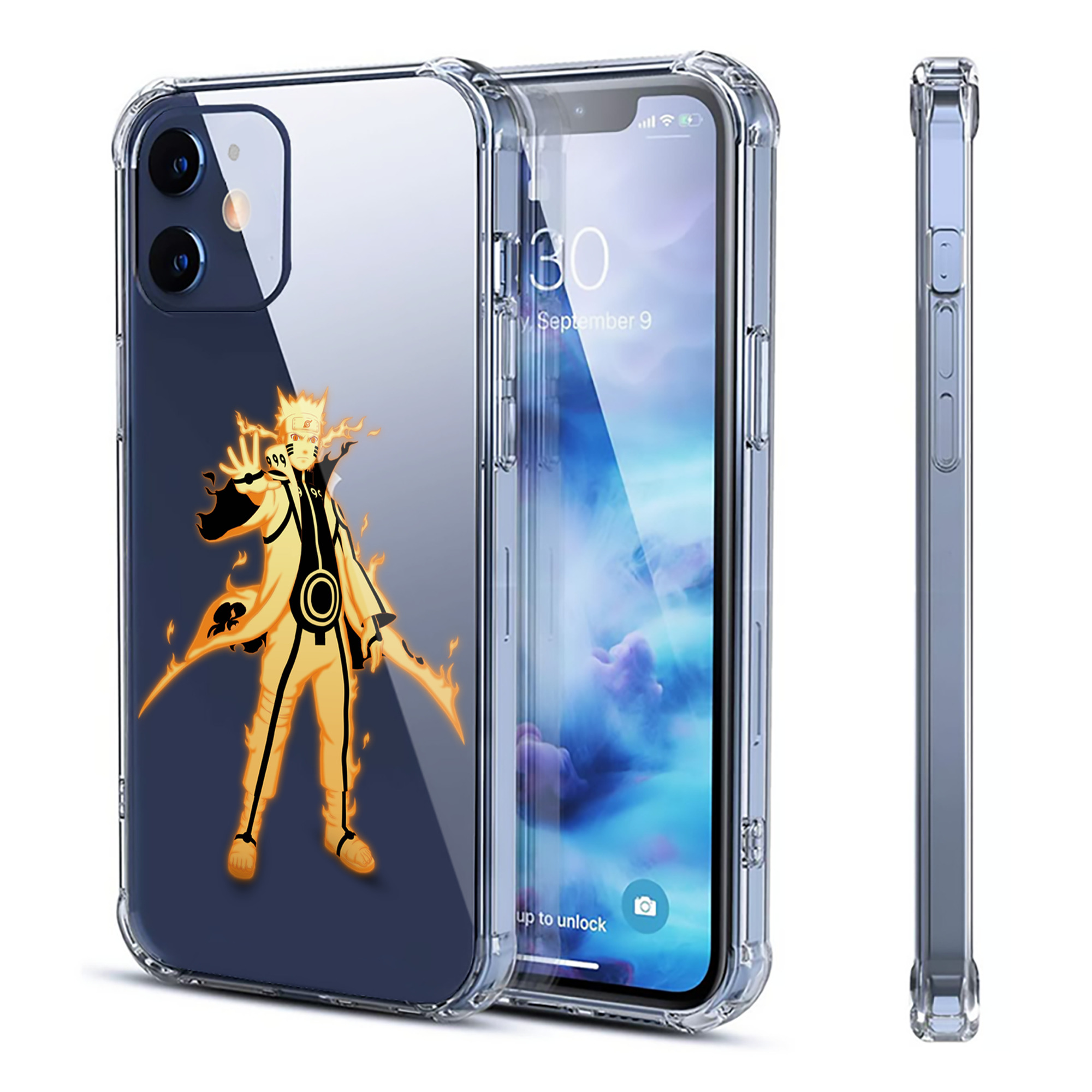 （画像用） NARUTO -ナルト- うずまき ナルト Uzumaki Naruto 【iPhone 12シリーズ対応】透明スマホケース（クリアソフトケース）